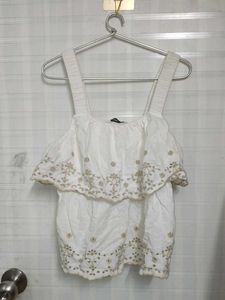 White Embroidered Top( Never Used).