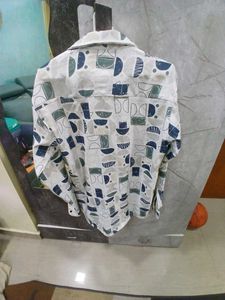 Abstract Print Button-Down Shirt