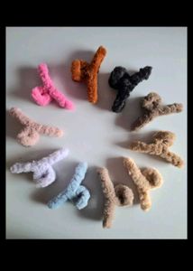 Fuzzy Claw Hair Fur Clips Pack Of 2