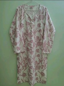 Floral Farsi Slyle Flare Sleeve Kurta