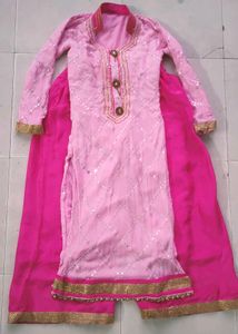 Pure georgette mirror Work wedding suit