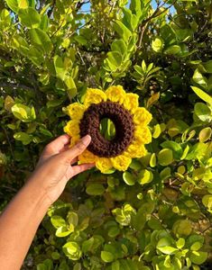 Handmade Crochet Sunflower scrunchies🌻