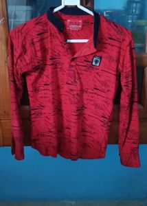 Kids Red Graphic Print Shirt