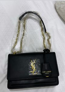 Ysl Black Leather Shoulder Bag