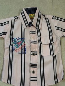 Boys Pink Striped Shirt