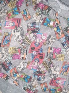 🤍 Y2K “Comic It-Girl” — Vintage Cardigan