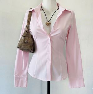 pastel pink shirt top
