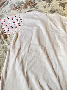Lacoste White Triangle Print T-Shirt