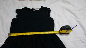 Whistles Black Sleeveless Pleated Dress