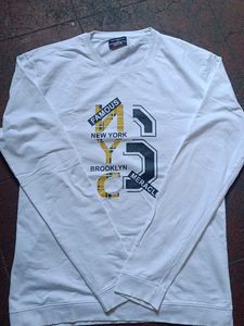 Men's White NYC Graphic Long Sleeve T-Shirt