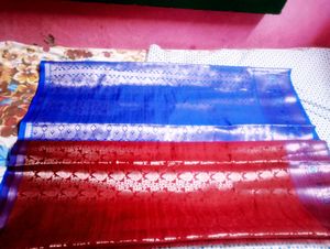 Royal Blue &amp; Red Silk Sarees