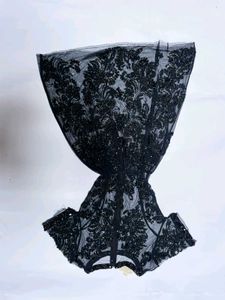Elegant Black Beaded Cocktail Dress