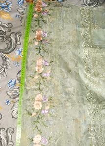 Unstitched Embroidered Kurta Set