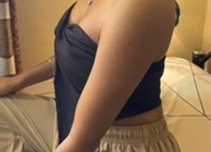 Stylish Black Knot Front Bandeau Top