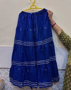 Navratri Royal Blue Tiered Chaniya
