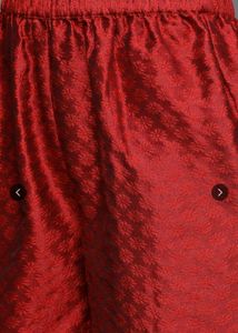 Elegant Red Floral Print Kurta Set