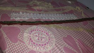 lace neck unstitched dress material patches combo