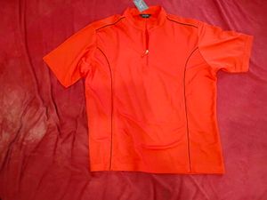 Coral Short Sleeve Quarter Zip Polo T-Shirt