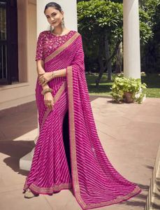 Elegant Dark Pink Saree