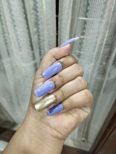 lavender & Gold Press-On Nails