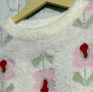 Floral Pattern Knit Sweater