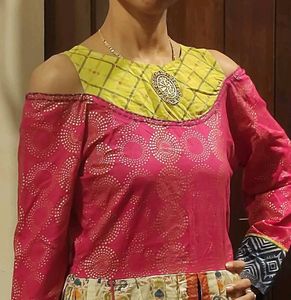 Ethnic Floor Length Multicolor Festive Gown