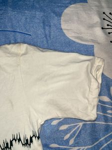 White Printed Short Sleeve Shirt