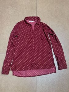 Chic Geometric Print Button-Up Blouse