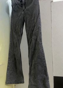 Flared Grey Wash Jeans