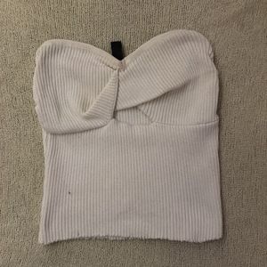 Ribbed Knit Bandeau Top