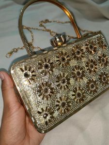 Elegant Gold Clutch Bag