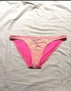 Pink Patterned Bikini Bottom