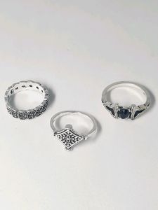 Silver Oxidized Rings