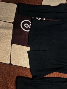 Black Long Sleeve Ribbed Top