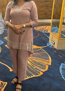 "Som's Creation" Pastel Mauve Elegant Ethnic Set💜