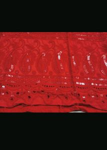Red Chikenkari Kurta