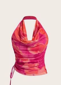 Vibrant Tie-Dye Halter Neck Top