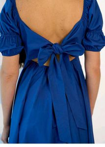 Virgio Open Back Blue Dress