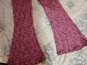Flared Floral Pink Pants