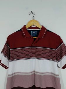Multi Color Strieped Polo T-Shirt For Men's