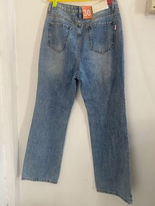 High waist wide leg jeans