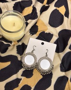 Mirror Work Jhumka Earrings