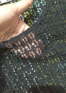 Black Sheer Knit Top