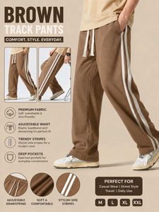 Brown Track Pants