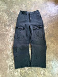 Dark Wash Cargo Pants