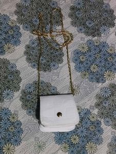 Styli White Croc-Textured Mini Sling Bag