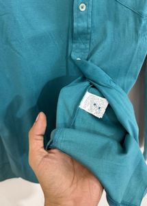 Men's Teal Long Sleeve Shirt