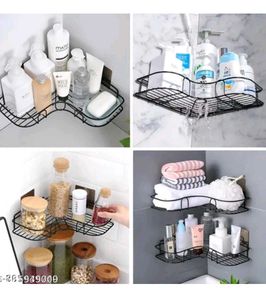 2-Tier Metal Corner Storage Rack (Pack of 2)