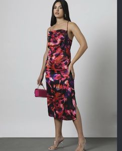 Vibrant Floral Print Maxi Dress