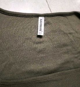 Olive Green Long Sleeve Top